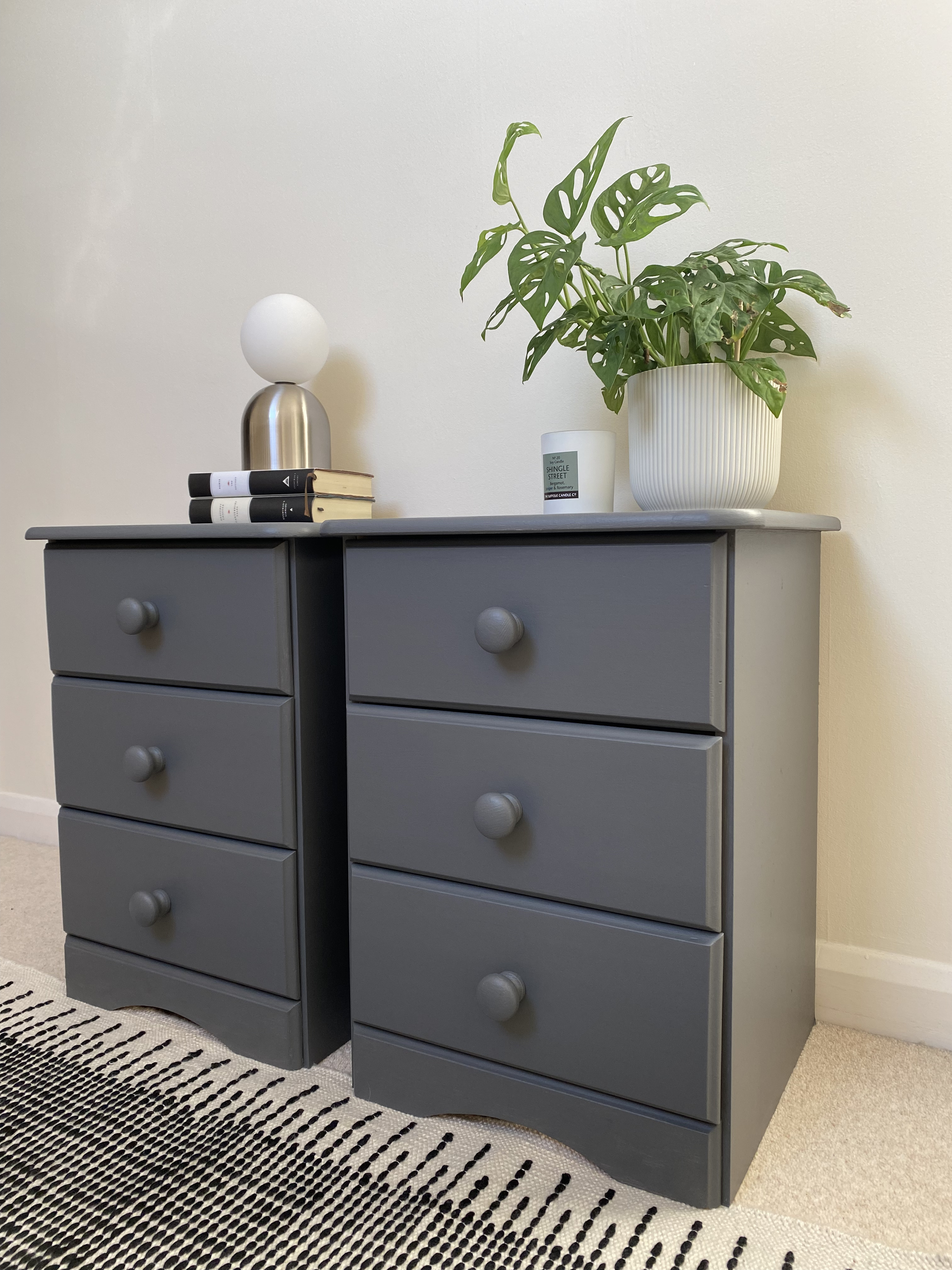 Charcoal Bedside Tables